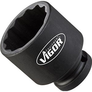 Vigor binnenvierkant aandrijving 12,5 kracht-dopsleutelinzet, kort, (dubbel-6 kt.) V4477 ∙ Vierkant 12,5 mm (1/2 inch) ∙ Zeskant profiel ∙ Sleutelbreedte: 32 ∙ Totale lengte: 50 mm.