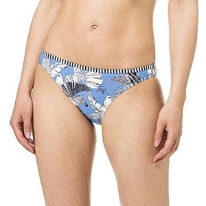 ESPRIT Gerecycled: bikinislip met tropische print, blauw, 36