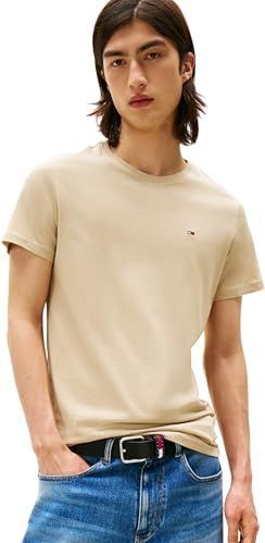 Tommy Jeans - Original Slim Fit - T-shirt - Beige - Korte Mouwen