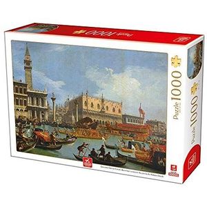 Deico Games 76687 Art Puzzel 1000 stuks Giovanni Antonio Canal Bucentaur's Return to Pier by The Palazzo Ducale, meerkleurig