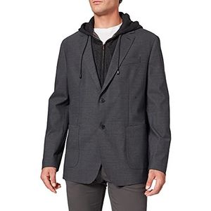 HACKETT LONDON Heren STRCH TXTURE W/HOOD Jacket, 945GREY, 48