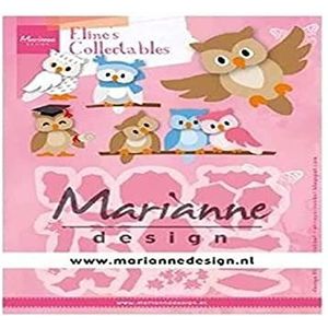 Marianne Design COL1475 Collectables, uil, voor gedetailleerde stansvormen en reliëftails in papierhandwerk, roze, één maat