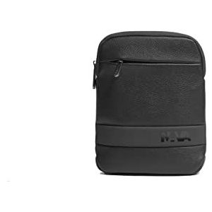 NAVA Design - schoudertas met één vak, kleur zwart - afmetingen 26 x 19 x 4 cm