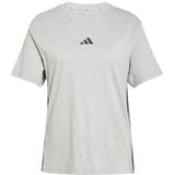 Adidas - Essentials 3 Stripes - T-shirt - Katoen - Normale Pasvorm, Ronde Hals, 100% Katoen