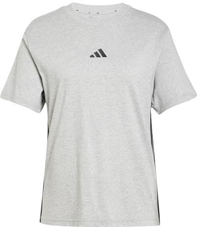 Adidas - Essentials 3 Stripes - T-shirt - Katoen - Normale Pasvorm, Ronde Hals, 100% Katoen