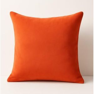 Atout Ciel Kussen met vulling, suède, 45x45cm, terracotta