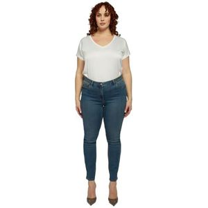 Fiorella Rubino Dames Skinny Push-up Jeans Model Giada Broek, Blauw, 44 grote maten