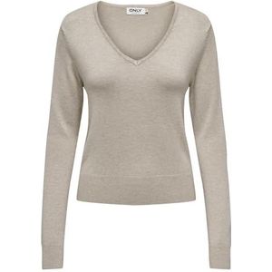 ONLY - Onlvenice Life - Damestrui - Grijs - V-hals - Lange Mouwen