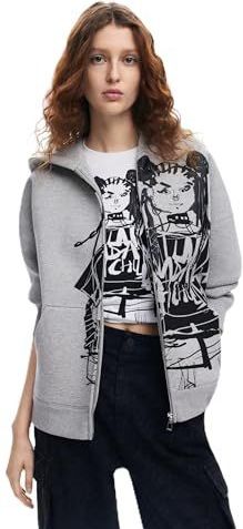 Desigual SW_DOLL_LACRO, 2003 GRIS Vigore Medio, L, zwart, L