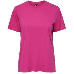 PIECES Pcria Ss Solid Tee Noos Bc T-shirt voor dames, Beetroot Purple., XS