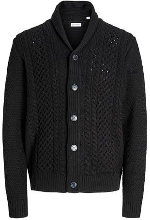 JACK & JONES Gebreid vest 'PAUL'  zwart