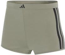 adidas Dames Short Pant-Sport Active Essentials Cotton 3 Stripes Retroshorts, Silver Pebble_4A0693, XS, Silver Pebble_4a0693, XS