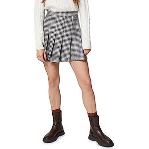 Koton Dames Pleated Mini Viscose Blend Rok, Blue Check (03t), 36