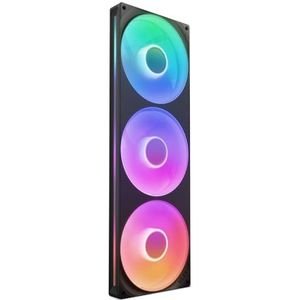 NZXT F420 RGB Core - 420mm Single-Frame Ventilatoreenheid met 3 x 140mm RGB Ventilatoren - Snelheids- en lichtregeling - Hoge statische druk en luchtstroom - 8 aRGB LED's per ventilator - Zwart