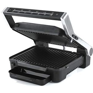 MAXXMEE Contact Grill XL met 6 Grillprogramma's [Touch-Display met LED Kleuren Aftelling, met uitneembare grillplaten en vetopvangbak [29,2cm x 23cm / 2000 Watt]