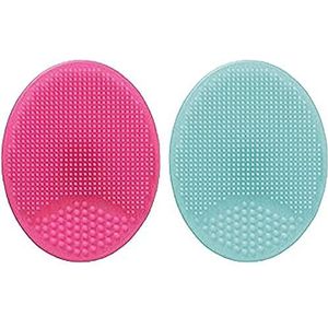 Zoë Ayla Siliconen gezichtsreiniger, roze/blauw, 2 stuks