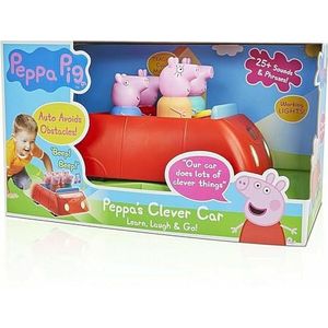 WOW! STUFF Peppa Pig's Clever Car Interactieve Pre-School Speelgoed met Lichten en Geluiden