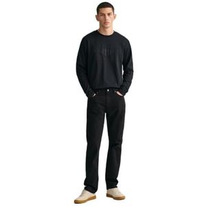 GANT Regular Desert Jeans voor heren, zwart, standaard, zwart, 36W x 32L