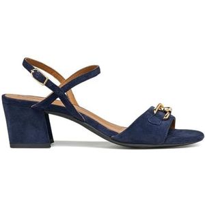 Geox D New ERAKLIA 50 sandalen met hak voor dames, marineblauw, 35 EU, Donkerblauw, 35 EU