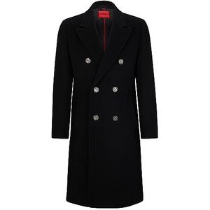 HUGO Miroy2341 Slim-Fit jas voor heren van wolmix, zwart 1, 44