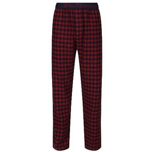 Ben Sherman Heren loungebroek in rood geruit | Lichtgewicht met elastische tailleband en zijzakken - 100% katoen, Rood, XL