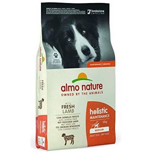 almo nature Holistic Maintenance Medium met vers lam, premium droogvoer voor volwassen honden met vers vlees, speciaal voor middelgrote honden, GMO-vrij, zak 12 kg