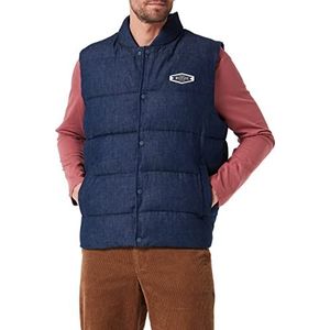 MUSTANG Herenstijl Dennis Denim Quilt Vest, Dunkelblau 800, XXL, Dunkelblau 800, XXL