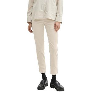 TOM TAILOR Damesbroek met taps toelopende pasvorm, 12365 - Dusty Beige, 44W x 28L