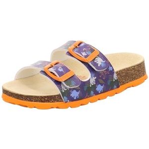 Superfit Pantoffels met voetbed voor jongens, blauw oranje 8090, 25 EU