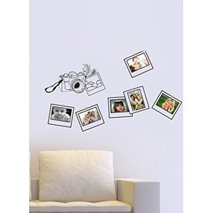 Sticker fotolijst Polaroid fotolijst - voor woonkamer, slaapkamer - meerkleurig, vinyl, 70 x 0,1 x 45 cm