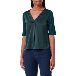 s.Oliver Black Label T-shirt voor dames, korte mouwen, groen, maat 42, groen, 42