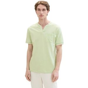 TOM TAILOR Heren T-shirt, 35599 - Sea Green Fine Stripe, 3XL