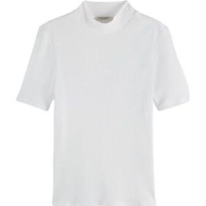 Scotch & Soda - Shirt - Wit - Slanke Pasvorm - Kwartmouw