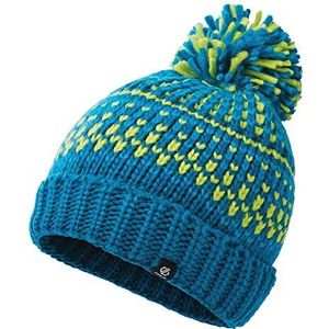 Dare 2b Unisex Kids Agitate Ii Acryl Gebreide Fleece Voering Bobble Detail Exterieur Rib Roll Manchet Beanie Hoofddeksels