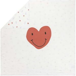 LÄSSIG Babydeken, wikkeldeken, knuffeldeken, knuffelzacht, ademend, Heavenly Soft Blanket Happy Rascals Heart