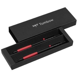 Tombow PLZ-211-2 Pen Set Zoom 707 Balpen met vulpotlood, zwart/rood