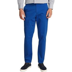 Tommy Hilfiger Chino's voor heren met taps toelopende pasvorm, Blauw (Monochroom Blauw), 28W x 28L