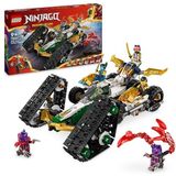 LEGO NINJAGO Ninjateam combivoertuig 4-in-1 Speelgoed voor Kinderen met Zweefvliegtuig, racewagen, 2 motoren en 6 minifiguren, Rolenspel Cadeau voor Jongens en Meisjes 71820