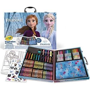 Crayola Inspiratie Frozen 2 Kleurkoffer, Kleurkoffer met 115 Onderdelen, Geschikt Voor Kinderen Van 5-10 Jaar