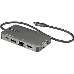 StarTech.com USB-C Multiport Adapter - USB-C to 4K 30Hz HDMI or 1080p VGA - USB Type-C Mini Dock met 100W Power Delivery Passthrough, 3-Port USB Hub 5Gbps, GbE - 30cm Kabel (DKT30CHVPD2)