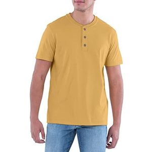Lee Heren korte mouw zacht gewassen katoen Henley T-shirt, geel, 34/36, Geel, S