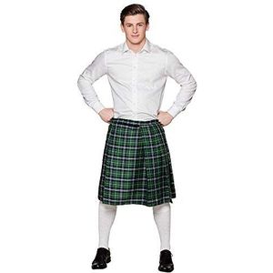 Boland 81228 - Ruitrok Mr Tartan, knielange Schotse kilt, one size fits all, wikkelrok, carnaval, vermomming, themafeest, mottofeest