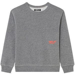 Replay Jongens sweatshirt van katoenmix, M14 grijs gemêleerd., 10 Jaar