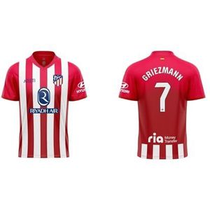 Atlético de Madrid thuisshirt 23-24, officiële replica, rood en wit, maat 10 jaar