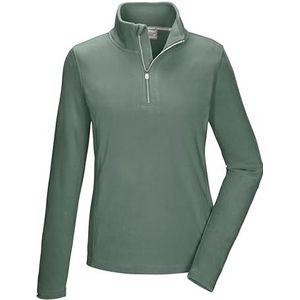 killtec dames Fleece shirt met opstaande kraag en ritssluiting KSW 101 WMN FLC SHRT, grüngrau, 54, 40880-000
