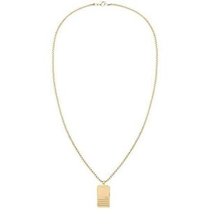 Tommy Hilfiger Jewelry roestvrijstalen herenhanger met ketting geelgoud - 2790484