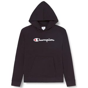 Champion Legacy Icons G-Ultralight Spring Terry Sweatshirt met capuchon voor meisjes en meisjes, Zwart, 13-14 jaar