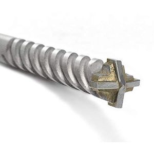 Fischer D-SDX 545697 10 mm cilindrische boor, 4 snijkanten, voor beton en steen, wolfraamcarbide plaat, voor gangbare boormachines en boormachines met cilindrische aansluiting, 1 stuk