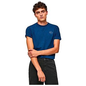 Pepe Jeans Rikesh T-shirt voor heren, Blauw (Indigo), S