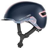 ABUS Urban-helm HUD-Y - magnetisch, oplaadbaar LED-achterlicht & magneetsluiting - coole fietshelm voor dagelijks gebruik - voor mannen en vrouwen - blauw, maat S